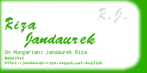 riza jandaurek business card